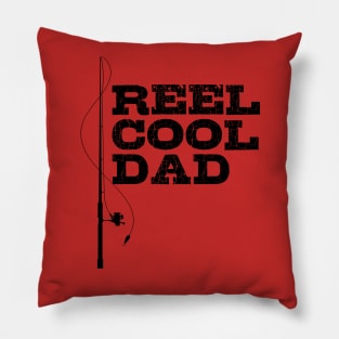 Mens Reel Great Dad T Shirt Funny Fathers Day Fishing Tee Gift for Fisherman Pillow