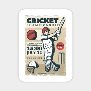 Vintage cricket Magnet