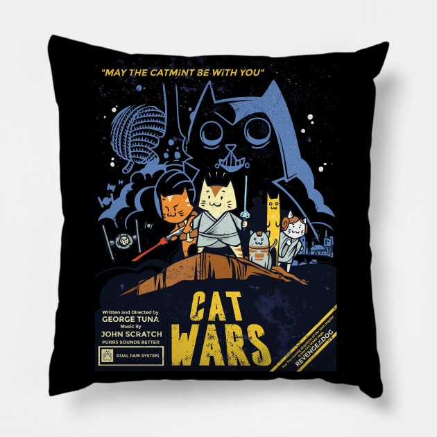 Cat Wars: Revenge of The Dog Pillow by valival