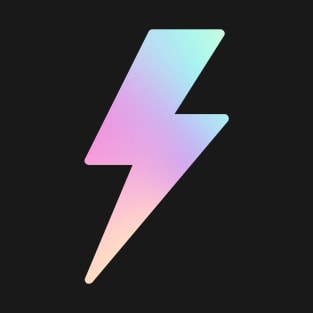 Holographic Gradient Thunder Bolt T-Shirt