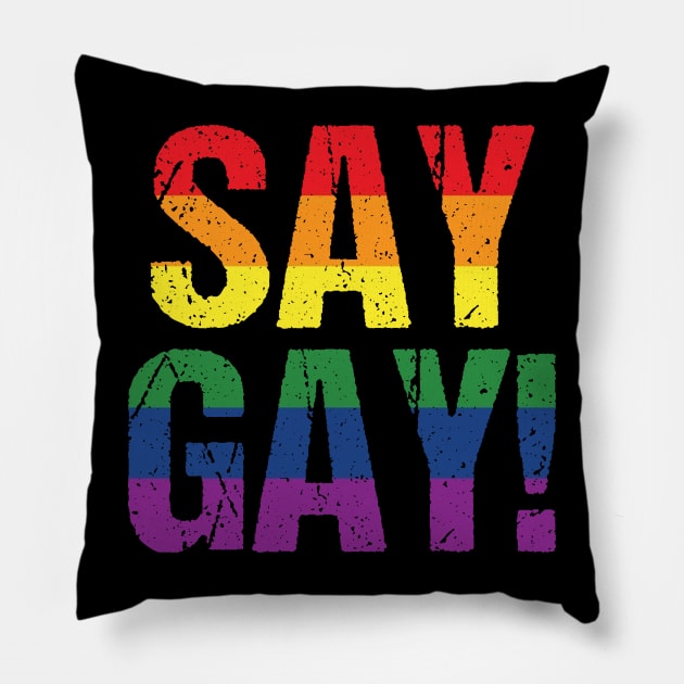 Say Gay Protest Don't Say Gay Pillow by jplanet