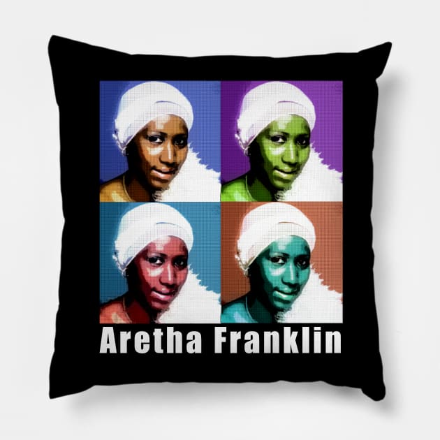 Feel the Soul Aretha's Timeless Music Tee Pillow by Doc Gibby