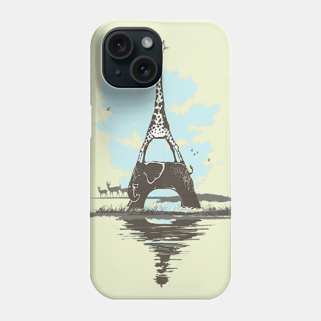 From Paris to Africa Phone Case by jemae