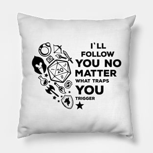 Roleplaying RPG Valentines Day Anniversary D20 Couple Gift Pillow