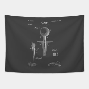 Golf Tee Patent - Golfing Tee Art - Antique Tapestry