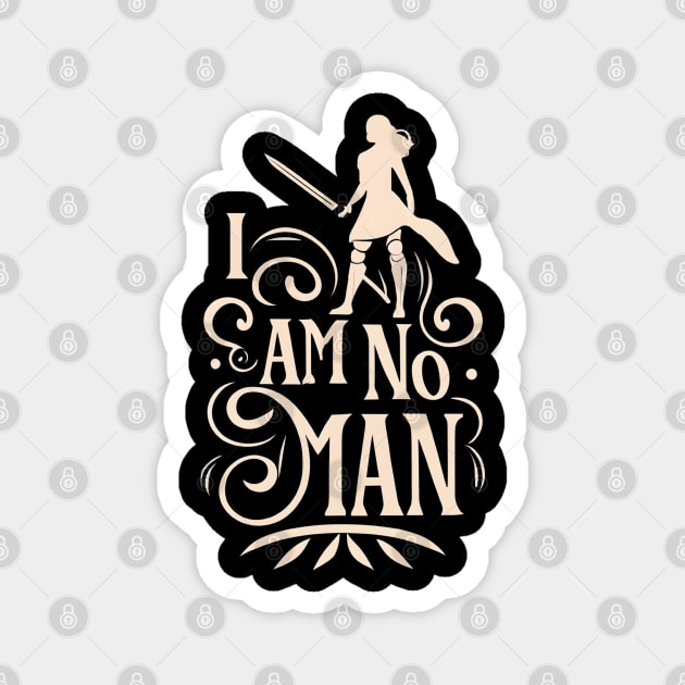 I am no man - Heroine - Black - Fantasy Magnet by Fenay-Designs