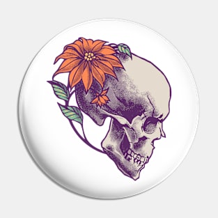 Skull Flower Pin