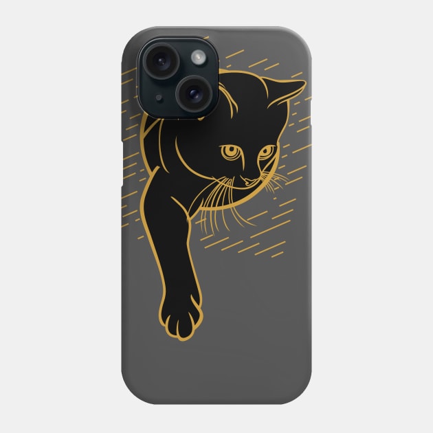 Cat From The Hole Phone Case by snewen