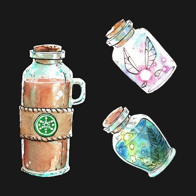 Magic bottles by Schpog