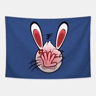 Angry Facepalming Rabbit Robert Tapestry