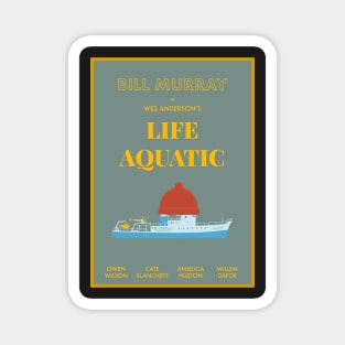 Life Aquatic minimal poster Magnet