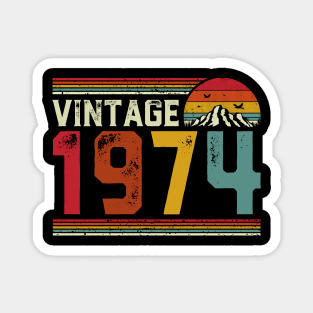 Vintage 1974 Birthday Gift Retro Style Magnet