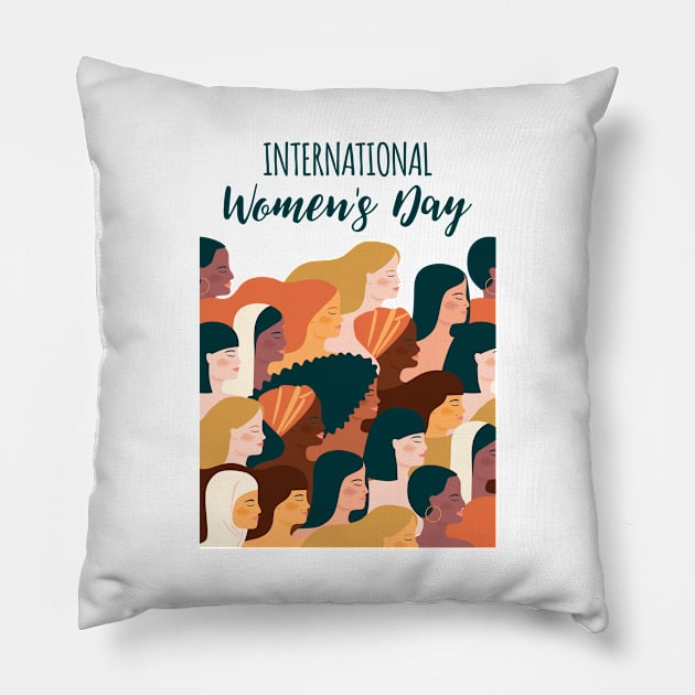 International Women's Day Shirt March 8 Pillow by grendelfly73