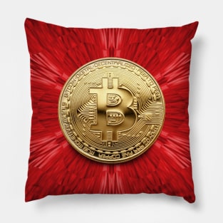 Bitcoin Gold Cryptocurrency Digital Assets Pillow