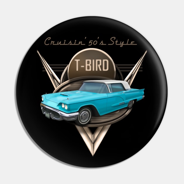 Thunderbird TBird Ford Car Pin by hardtbonez