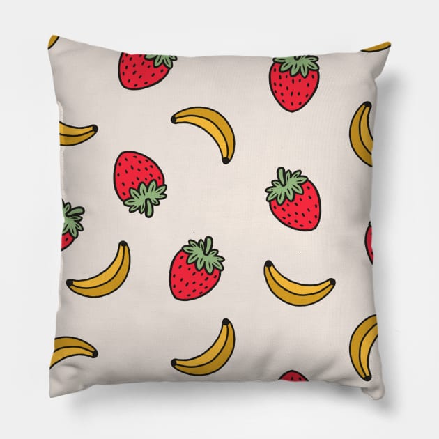 Downtown as Fruits (2024) Pillow by cecececececelia