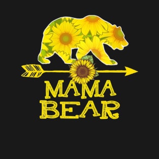 Mama Bear Sunflower T Shirt Funny Mother Father Gift T-Shirt