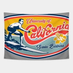 UC Santa Barbara UCSB Classic Surfer Design Tapestry