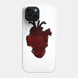 Rose Splatter Heart Phone Case