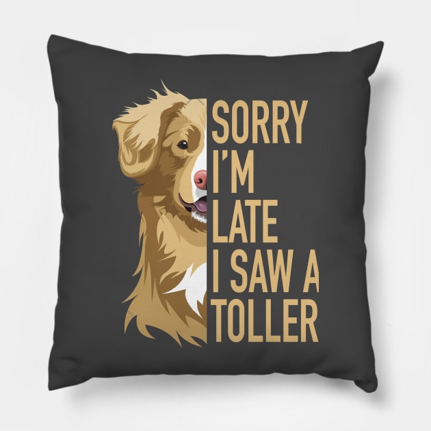 Toller dog Pillow by Olympussure