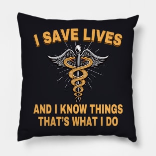 Paramedic First Aid Asclepius Gift Pillow