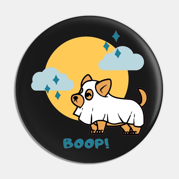 Boo Boop Halloween Ghost Dog Pin by LoveofDog