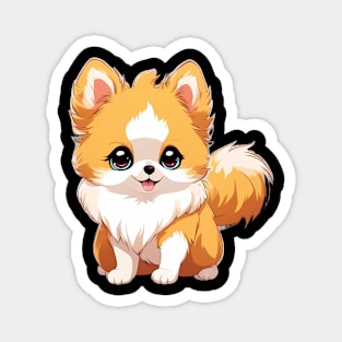 Pawsitively Adorable Anime Pomeranian Dog Magnet