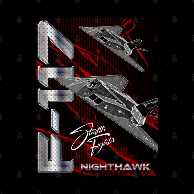 F-117 NIGHTHAWK T SHIRT STEALTH FIGHTER BOMBER JET PLANE by aeroloversclothing