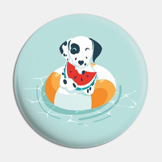 Summer pool pawty // aqua background Dalmatian dog breed in vacation playing on swimming pool Pin by SelmaCardoso