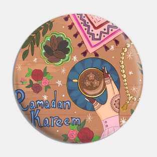 Ramadan Kareem Iftar illustration Pin