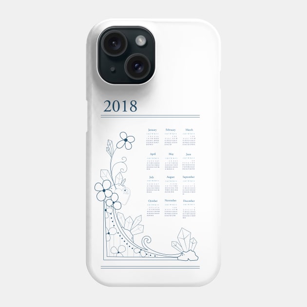 2018 Calendar Phone Case by Svaeth