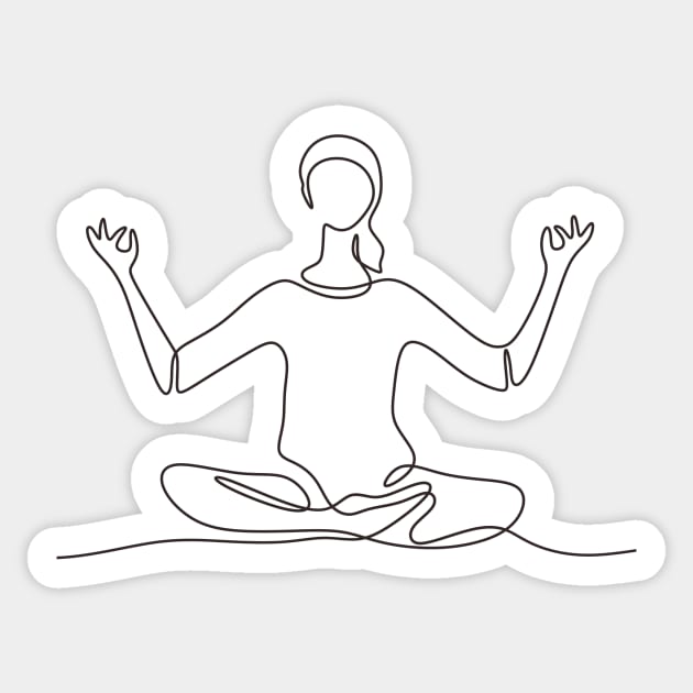 Yoga  Sticker for Sale by kmsnyder  Yoga stickers, Yoga illustration, Yoga  art