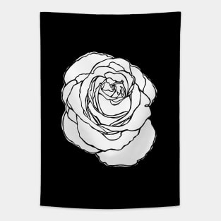 Cottage Core, White Rose Flower Tapestry