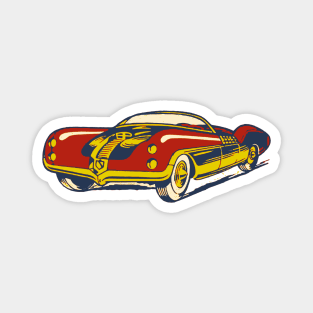 Retro Futurist Speedster Magnet