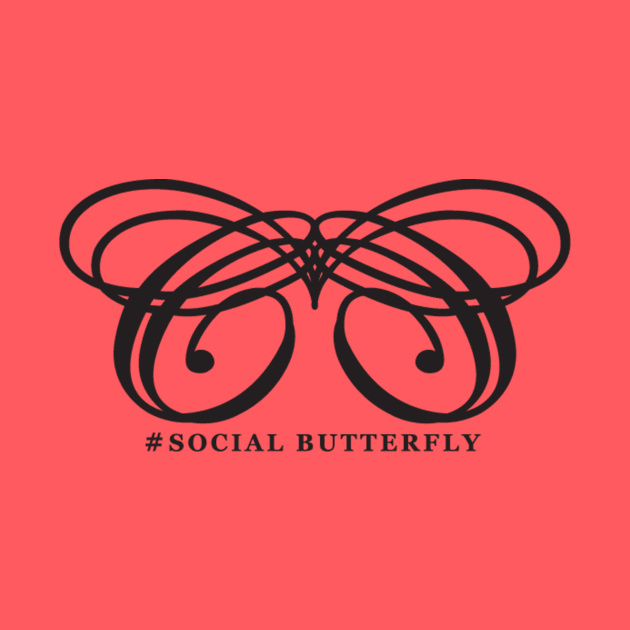 SOcial Butterfly-BLACK by CrissyCollins