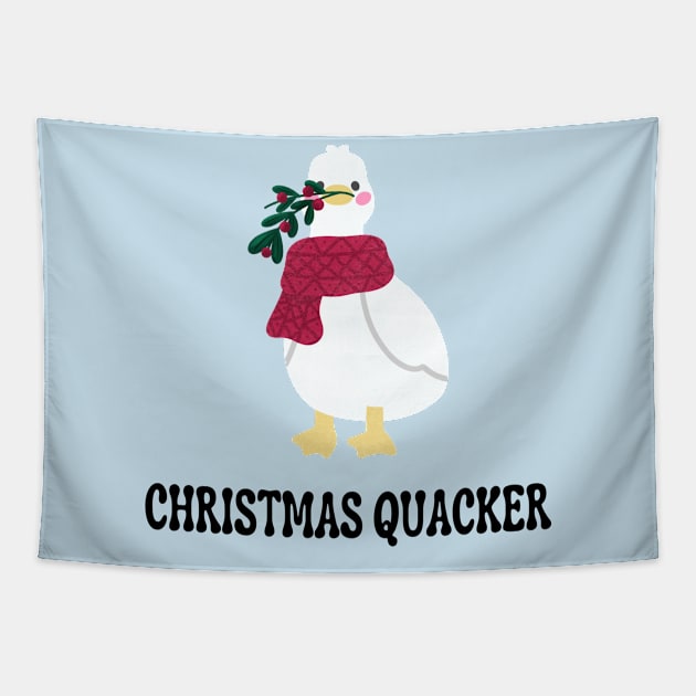 Christmas Quacker Tapestry by Mysticalart