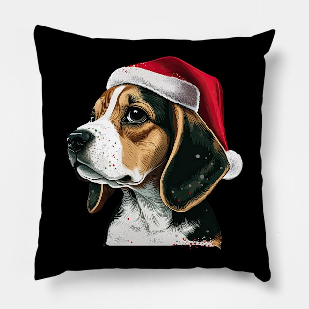 Christmas Beagle Pillow by JayD World