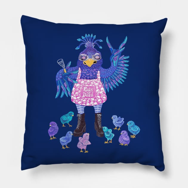 Punks not Dead Pillow by ruta13art