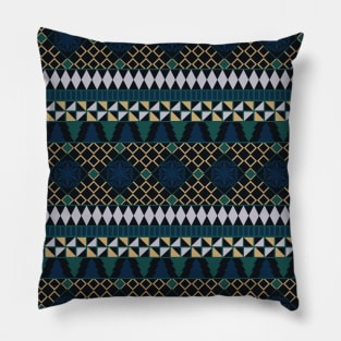 Nordic Sweater - Art Deco - Minimalist Colorful Holidays Pillow