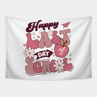 Happy Last Day Of School Kids Teacher Student Graduation Tapestry