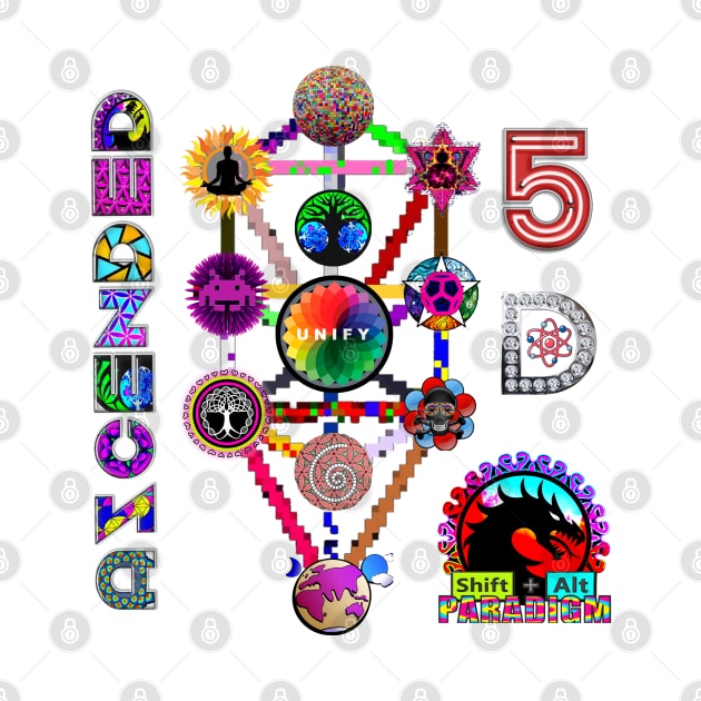 Tree of Life 5D Dragon Unify For Ascension Science = Spirituality Graphic by ShiftAltParadigm