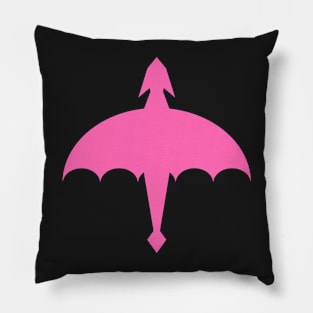 Hot Pink Simple Dragon Design Pillow