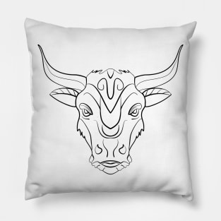 Tribal bull Pillow