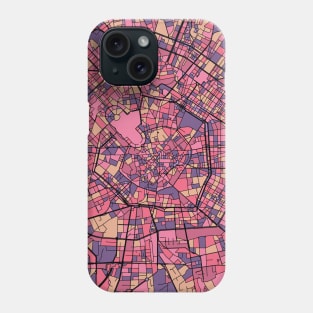 Milan Map Pattern in Purple & Pink Phone Case