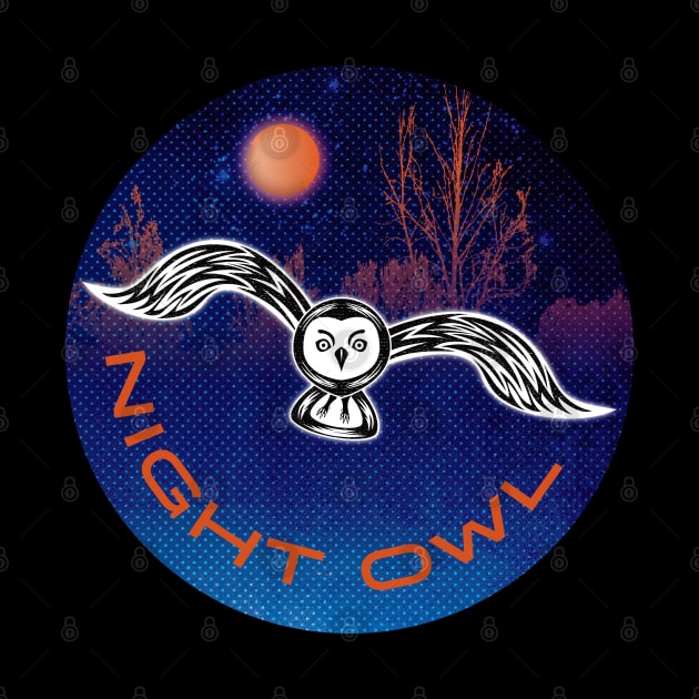 Night Owl Supermoon by Fairview Design