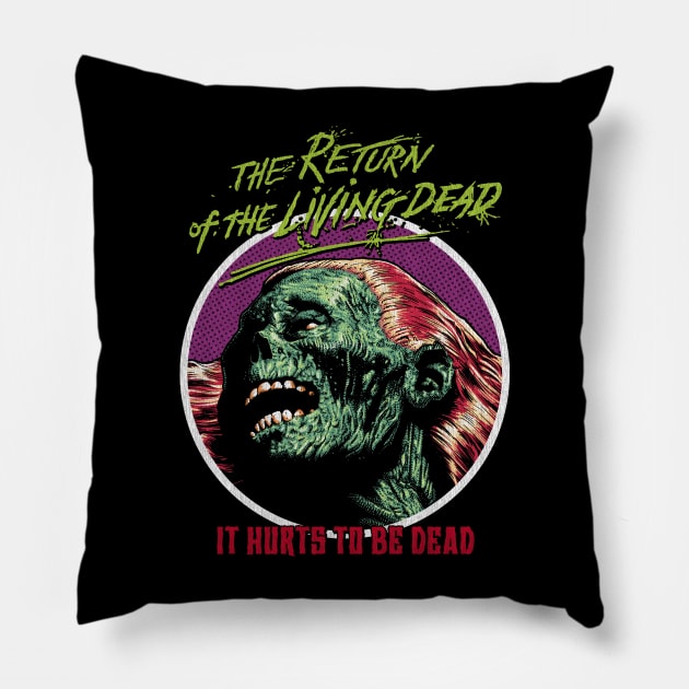 Return Of The Living Dead, Tarman, Zombies Pillow by PeligroGraphics