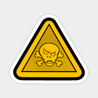 Dope Skulls danger signage icon drawing Magnet