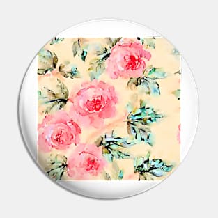 Watercolor shabby chic roses Pin