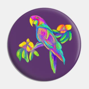 Tropical Bird in pastel Pin