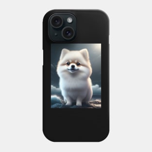 Cute white pomeranian Phone Case